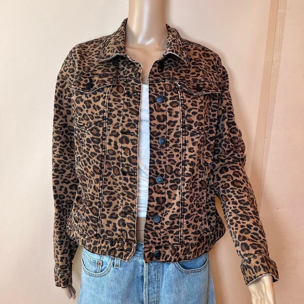 leopard denim jacket